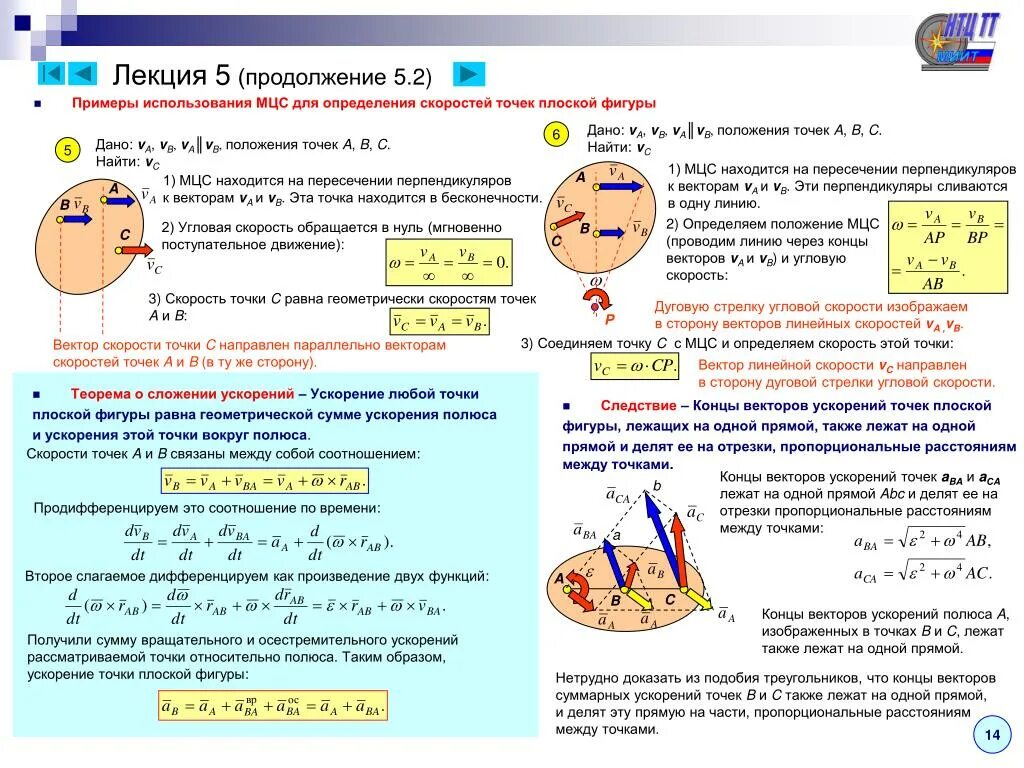 Скорость пропорциональна ускорению. Мгновенный центр скоростей теоретическая механика. Мгновенные центры скоростей точек плоской фигуры. Мгновенный центр скоростей МЦС термех. Мгновенный центр скоростей это механика.