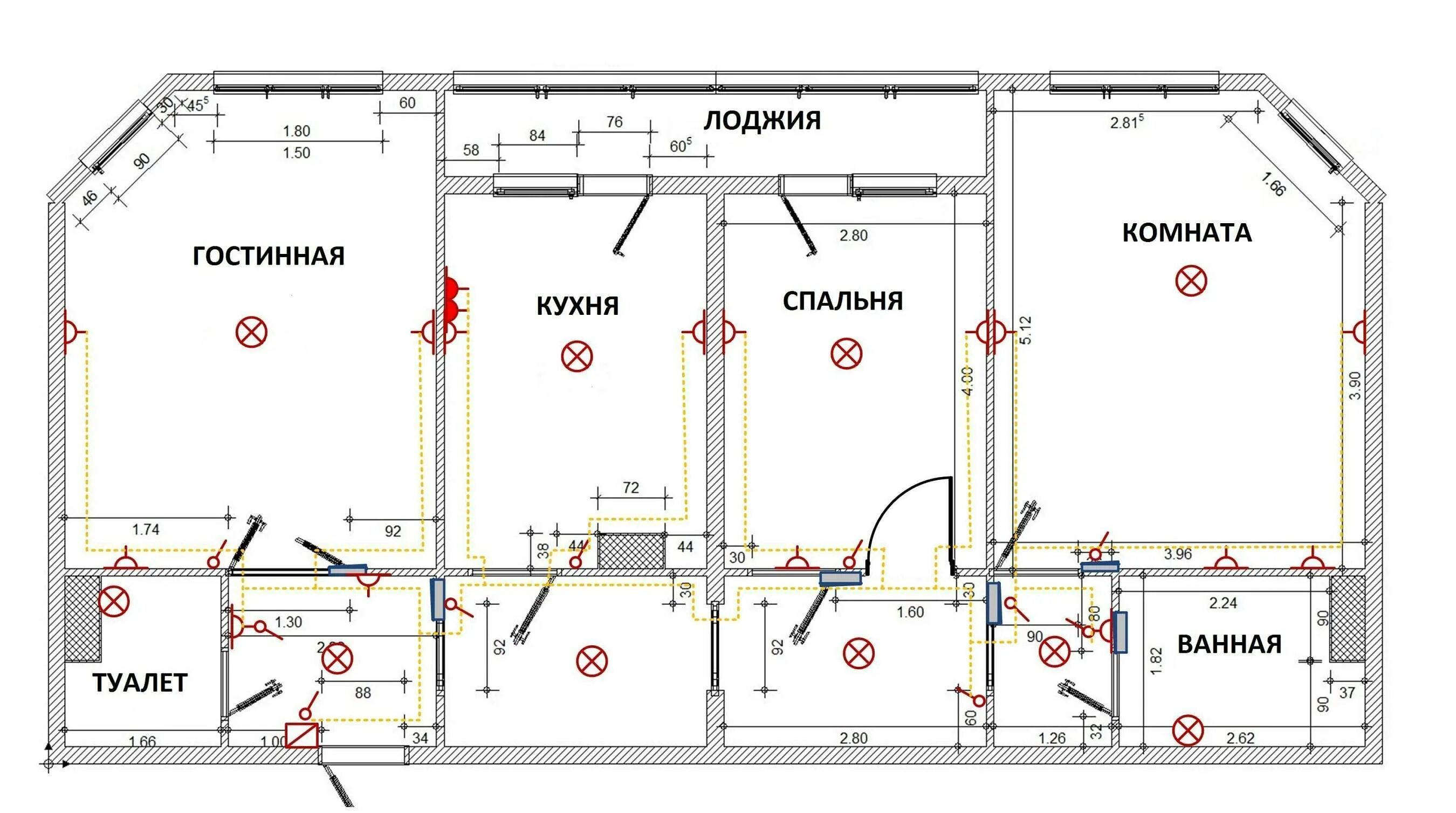 Полная электропроводка. Схема установки распределительных коробок электропроводки. разводка электропроводки в 3 комнатной квартире схема. электропроводка в трехкомнатной квартире схема проводки. схема разводки проводки в 1 комнатной квартире.