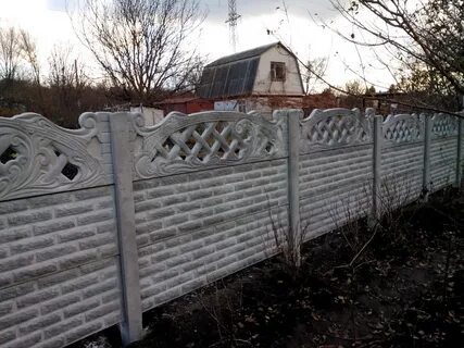 Установка бетонного забора