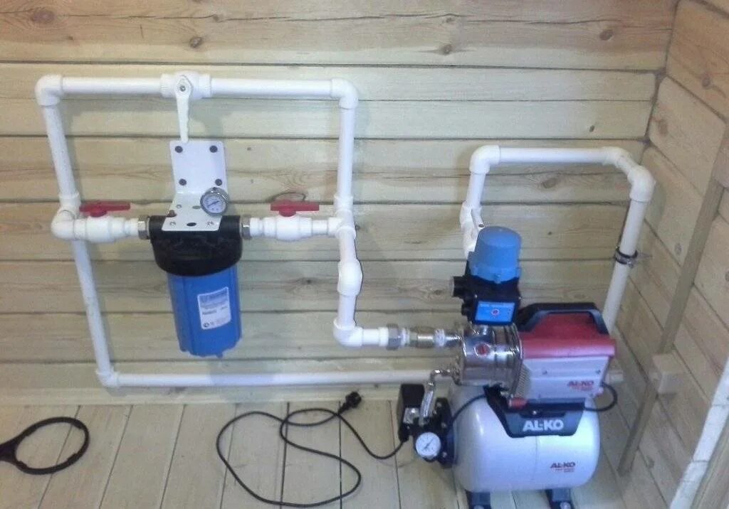 Водоснабжение на даче. Насосная станция в доме. Насосная станция для воды обвязка. Повышение давления водопровода в частном доме.