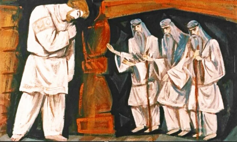 пересвет и челубей картина васнецова.