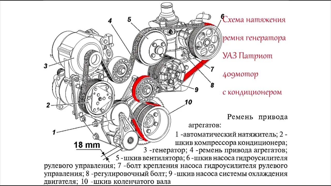 Схема ремней уаз 409. Ремень генератора с кондером Патриот 409. Натяжитель ремня ЗМЗ 409 УАЗ Патриот. Схема ремня УАЗ Патриот 409. Ремень генератора 409 двигатель с ГУР схема.