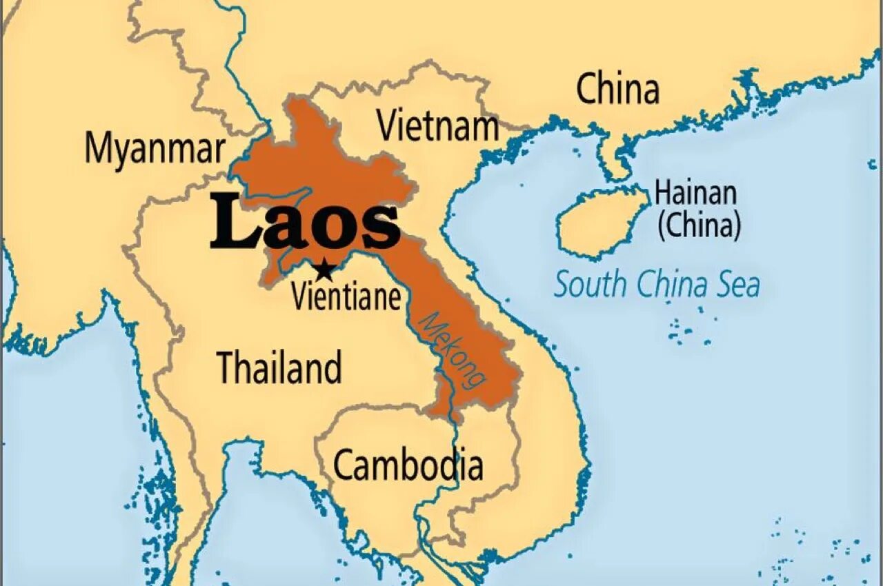 Лаос особенности страны. Лаос на карте с границами. Лаосская народно-Демократическая Республика на карте. Государство Лаос на карте. Страна Лаос где находится на карте.