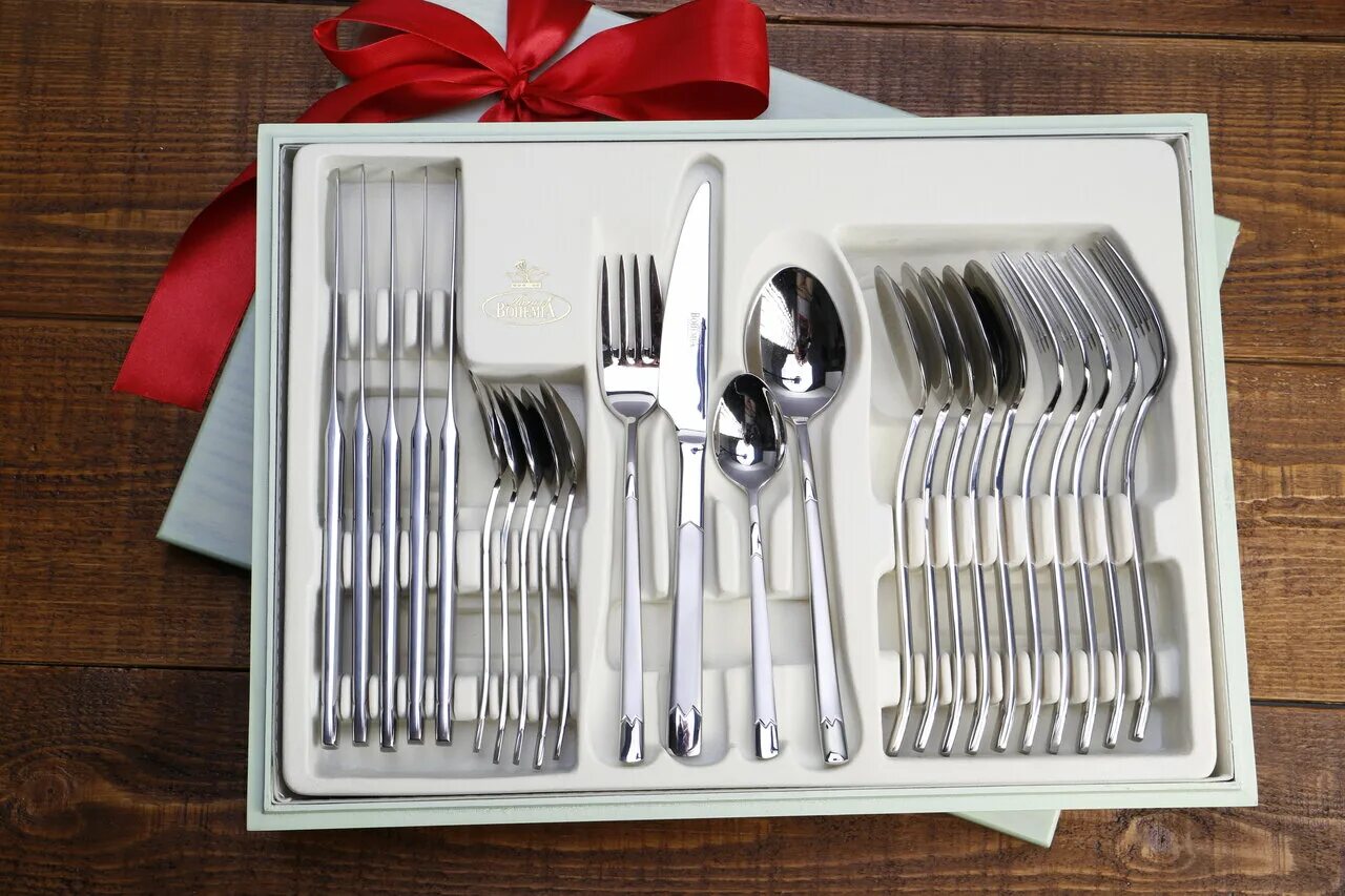 столовый набор аура богемия. Apollo 18-10 столовые приборы.