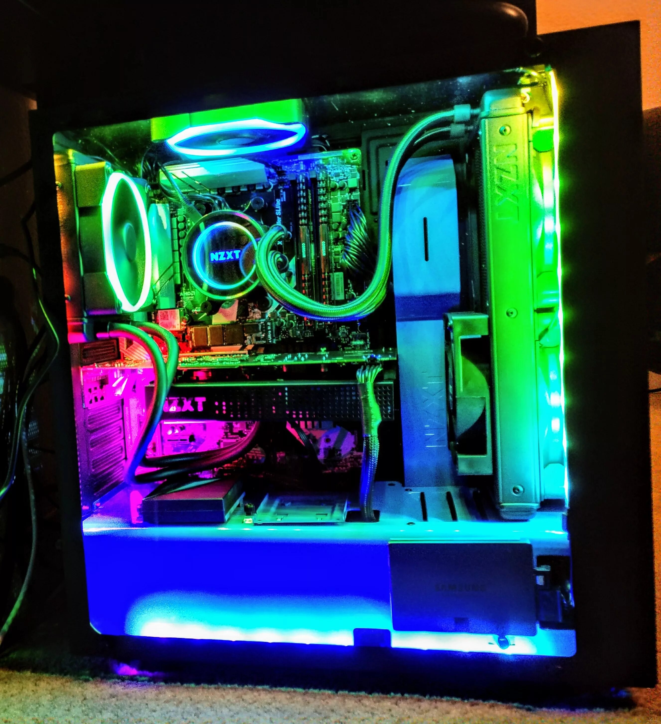 NZXT s340. Процессор NZXT. Корпуса РГБ Hyper. NZXT RGB лента.