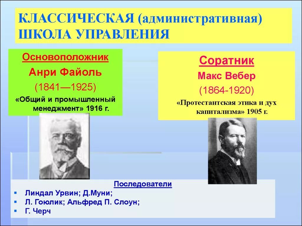 Административная школа управления представители