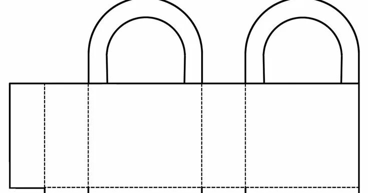 Трафарет коробочки для вырезания из бумаги шаблоны Pillow Box Template No.02