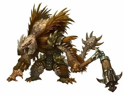 an image of a creature that is in the style of warhammers with horns and cl...