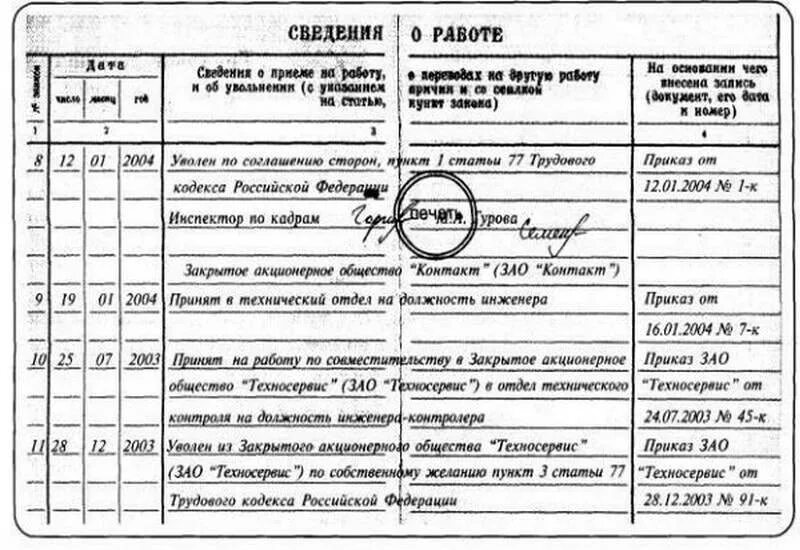 Запись в трудовую увольнение совместителя. Запись о совместительстве в трудовой книжке образец. Увольнение по совместительству запись в трудовой книжке. Принятие по совместительству запись в трудовой книжке. Заполнение трудовой книжки увольнение по совместительству.