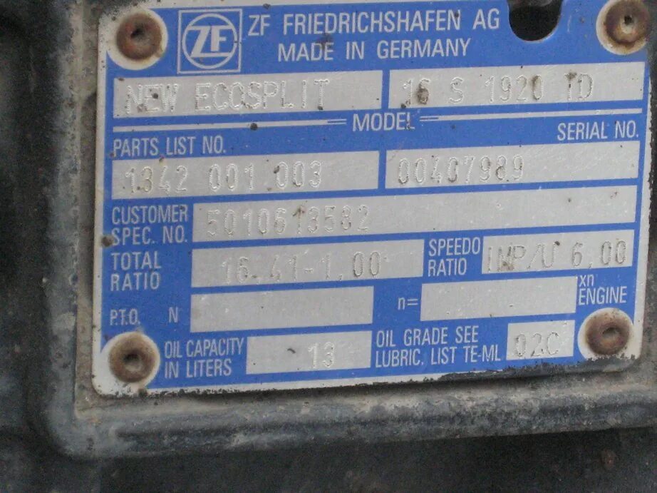 Какое масло в кпп зф 16. Объем масла кпп zf 16s1650. кпп zf 16s109 технические характеристики. передаточное число кпп зф16 рено магнум. передаточные числа коробок zf16s109.