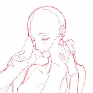 Голова на руках поза