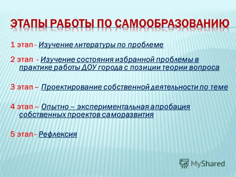 Тема самообразования по технологии