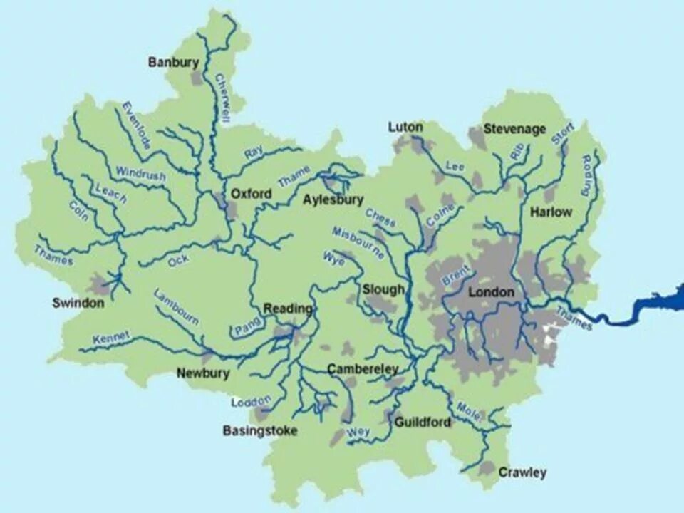 Бассейн реки Темза. Река Темза на карте Европы. Река Темза на карте. Бассейн реки Темза карта.