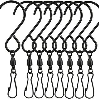 8 Packs Swivel Wind Chime Hooks S Type Stainless Steel Swivel Bearing Hooks For 