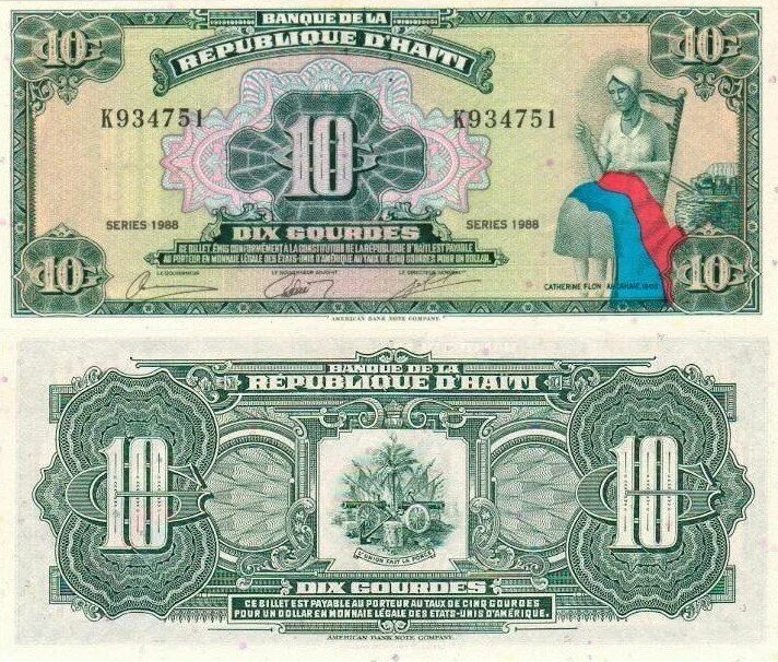 10 Гурдов Гаити. Состояние банкнот. Состояние денежных знаков. Классификация банкнот.