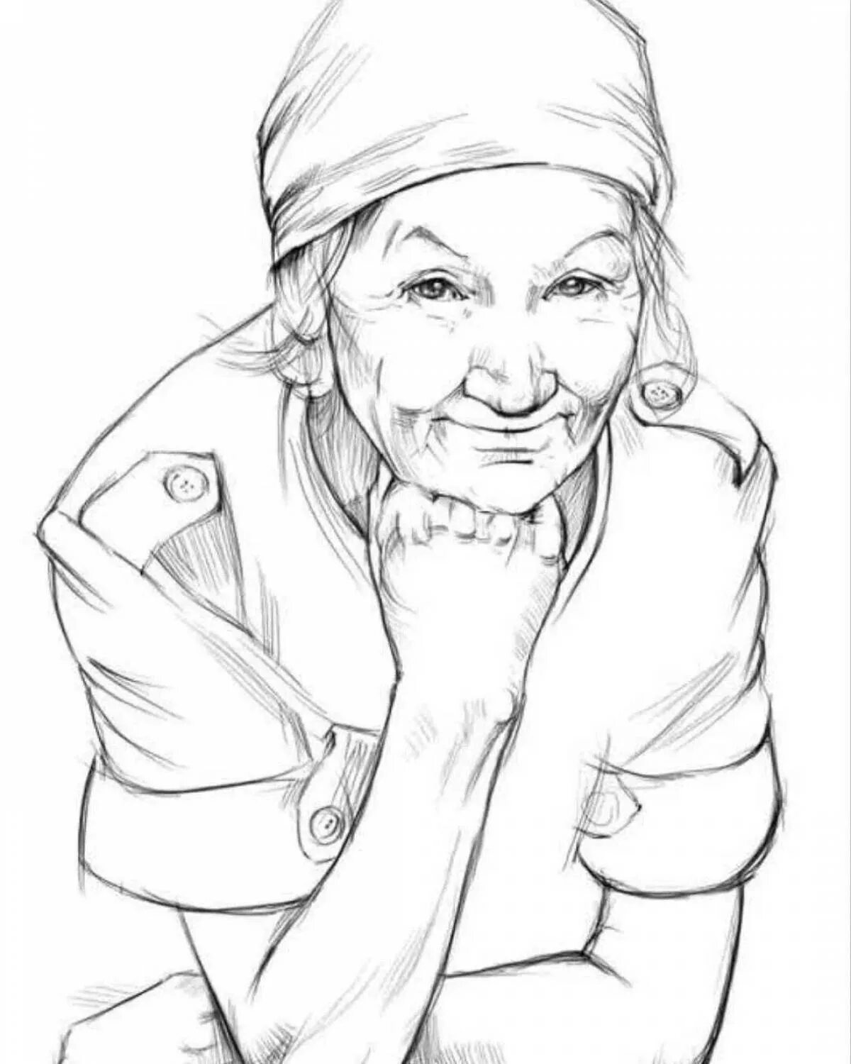 Бабушка карандашом легко. Бабушка рисунок карандашом. Портрет бабушки карандашом. Старуха рисунок карандашом. Нарисовать бабушку.