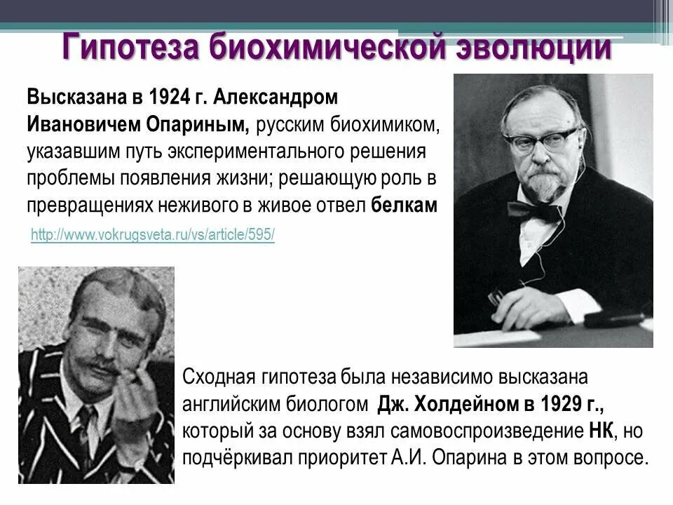 Гипотеза а и опарина дж холдейна. Биохимическая гипотеза Опарина. Теория биохимической эволюции Опарина. Теория биохимической эволюции Опарина-Холдейна. Опарин и Холдейн биохимическая теория.