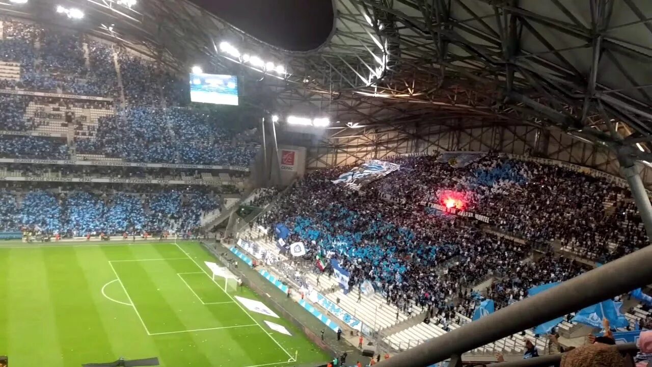 Great fans. Olympique Marseille Stadium.