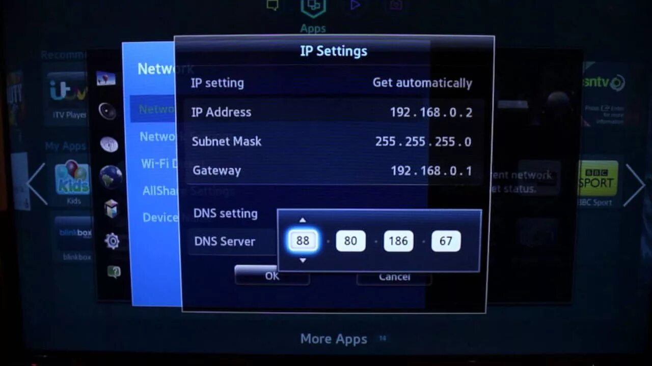 Ip телевизора samsung. Samsung Smart TV IP. ДНС сервер для телевизора. Сервер для TV Samsung. Samsung Smart TV apps IP.