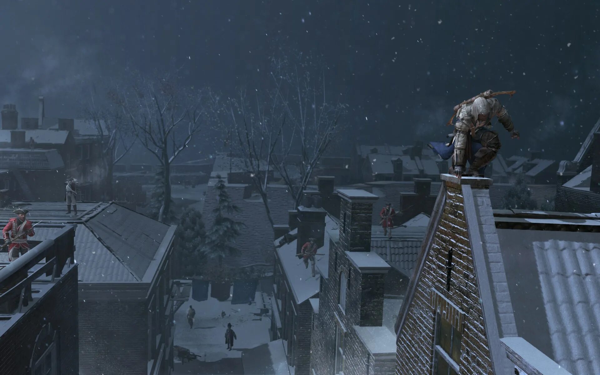 Ас 3 23. Assassin’s Creed III – 2012. Assassins Creed 3 город. Assassin's Creed 3 зима. Assassins Creed 3 зима скрин.