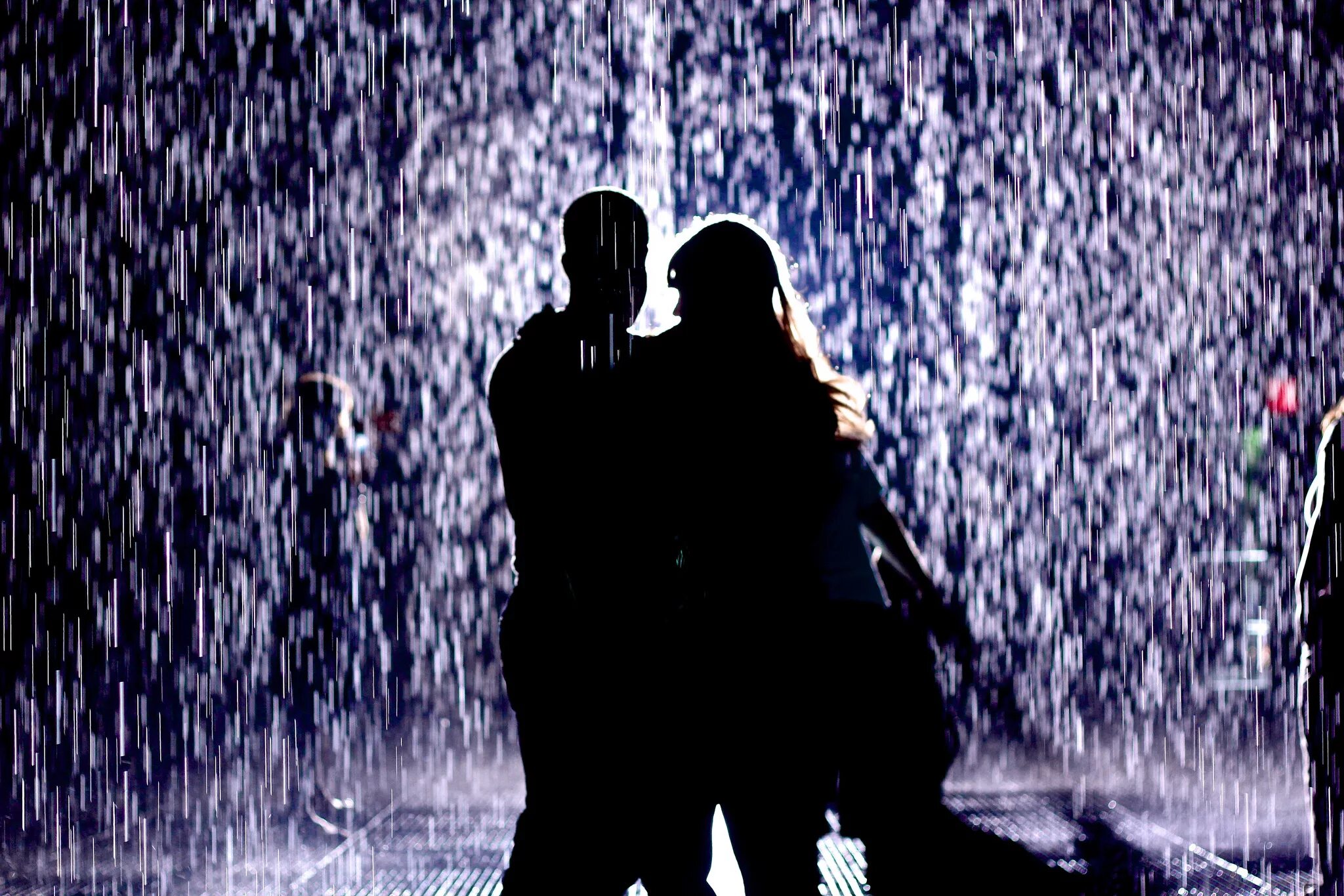 Влюбленные под дождем. Пара под дождем. Двое под дождем. Пара влюбленных под дождем.