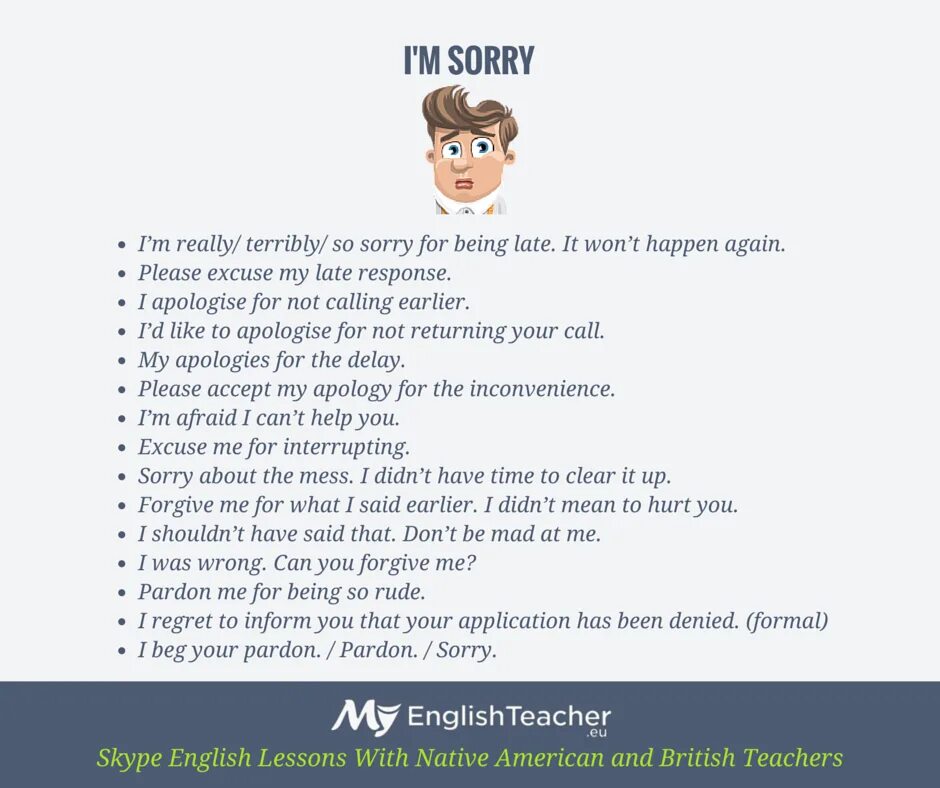 Ways to say sorry. Other ways to say sorry. Sorry excuse me pardon разница. Ways to say sorry in English. Excuse me i d like