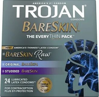 Trojan Bareskin Variety Pack Every Thin Premium Lubricated Condoms - 24 Cou...