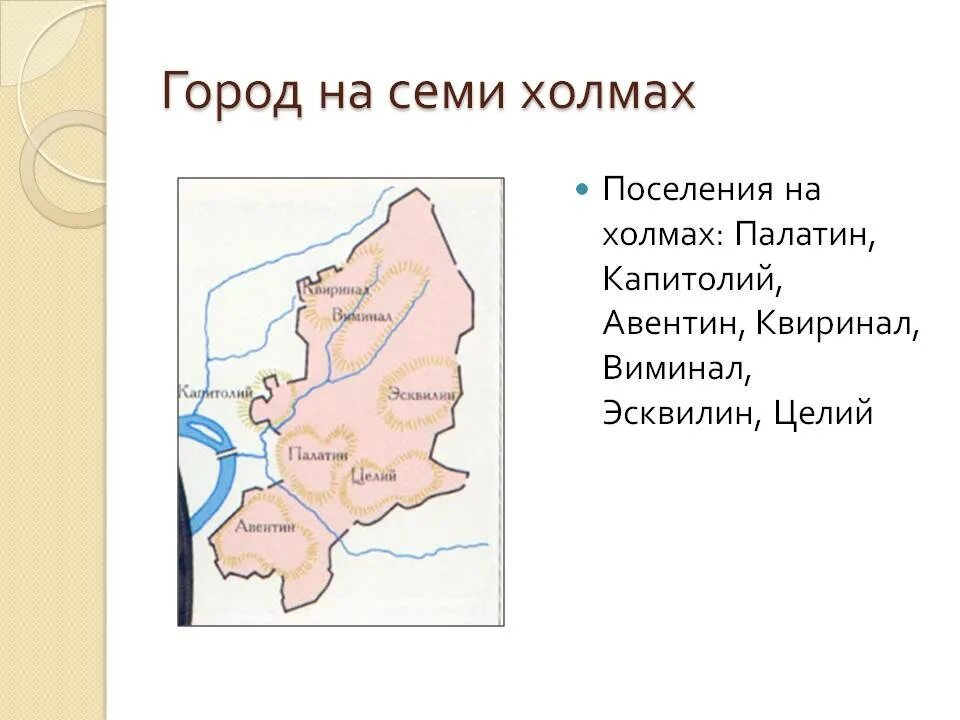 На 7ми холмах. Поселение на Палатине и название холма в древнем Риме. Поселение на Палатине. Обозначьте поселение на Палатине. Поселение на Палатине и надпишите название холма.