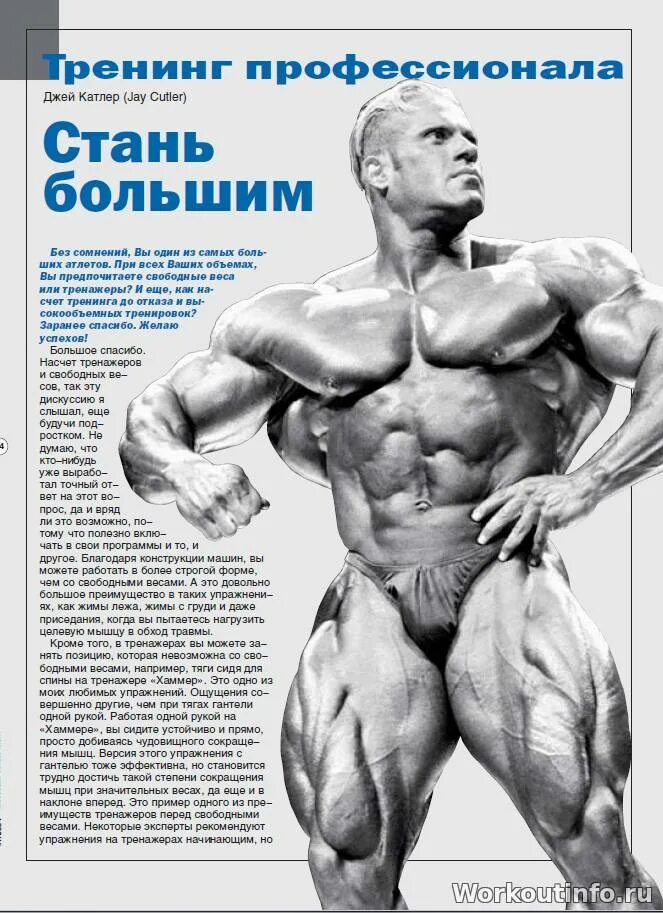 Программа тренировок катлера
