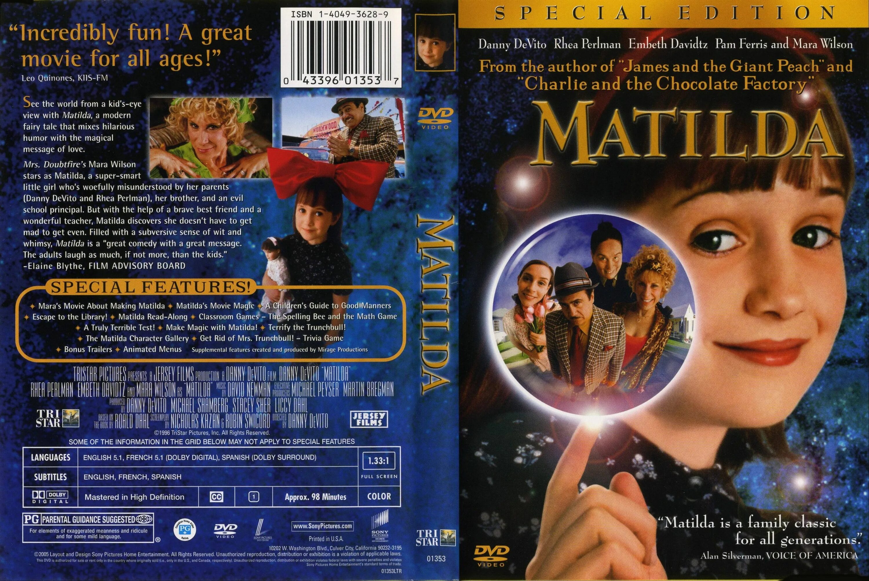 Matilda DVD.