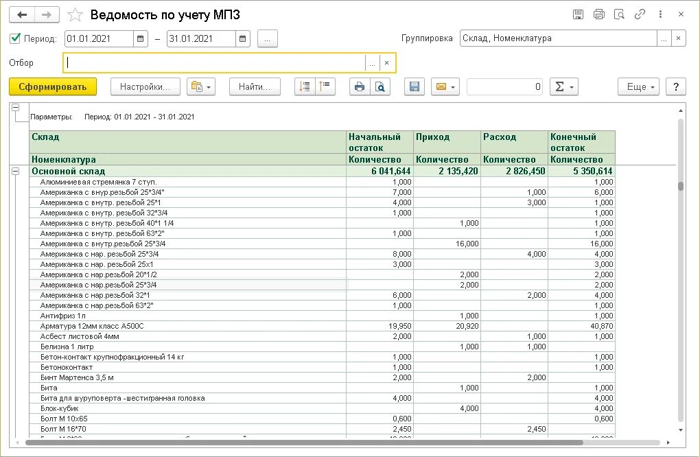 Мпз цены. Ведомость по учету затрат в 1с УПП. Ведомость о материально-производственным запасам. Ведомость по учету МПЗ В 1с. Ведомость количественно суммового учета.
