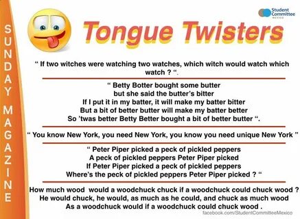 Wordwall tongue twisters