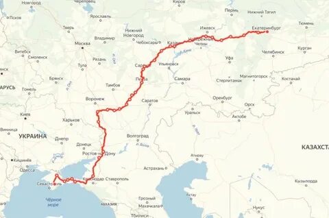 Карта маршрута поезда москва евпатория