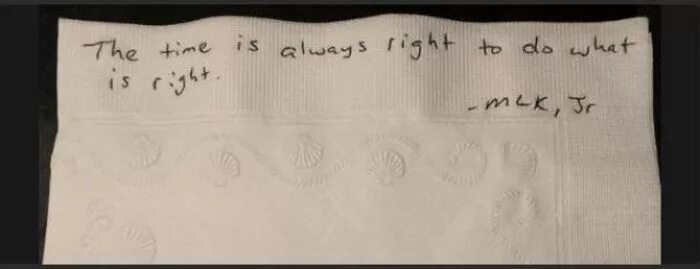 I made notes of