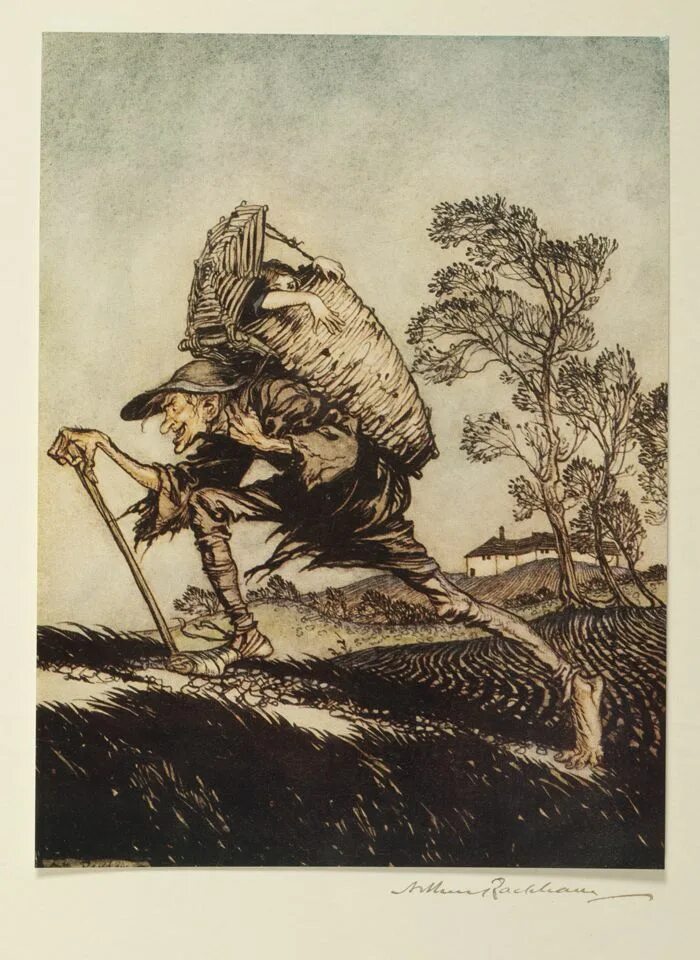 He hurries us. Иллюстрации Артура Рэкхема. Arthur Rackham illustrations.