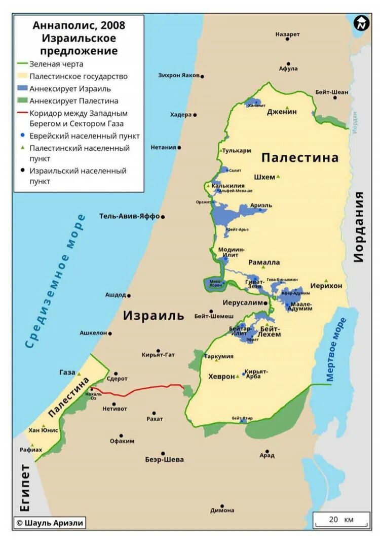 Карта Израиля и Палестины на карте. Покажи карту палестины