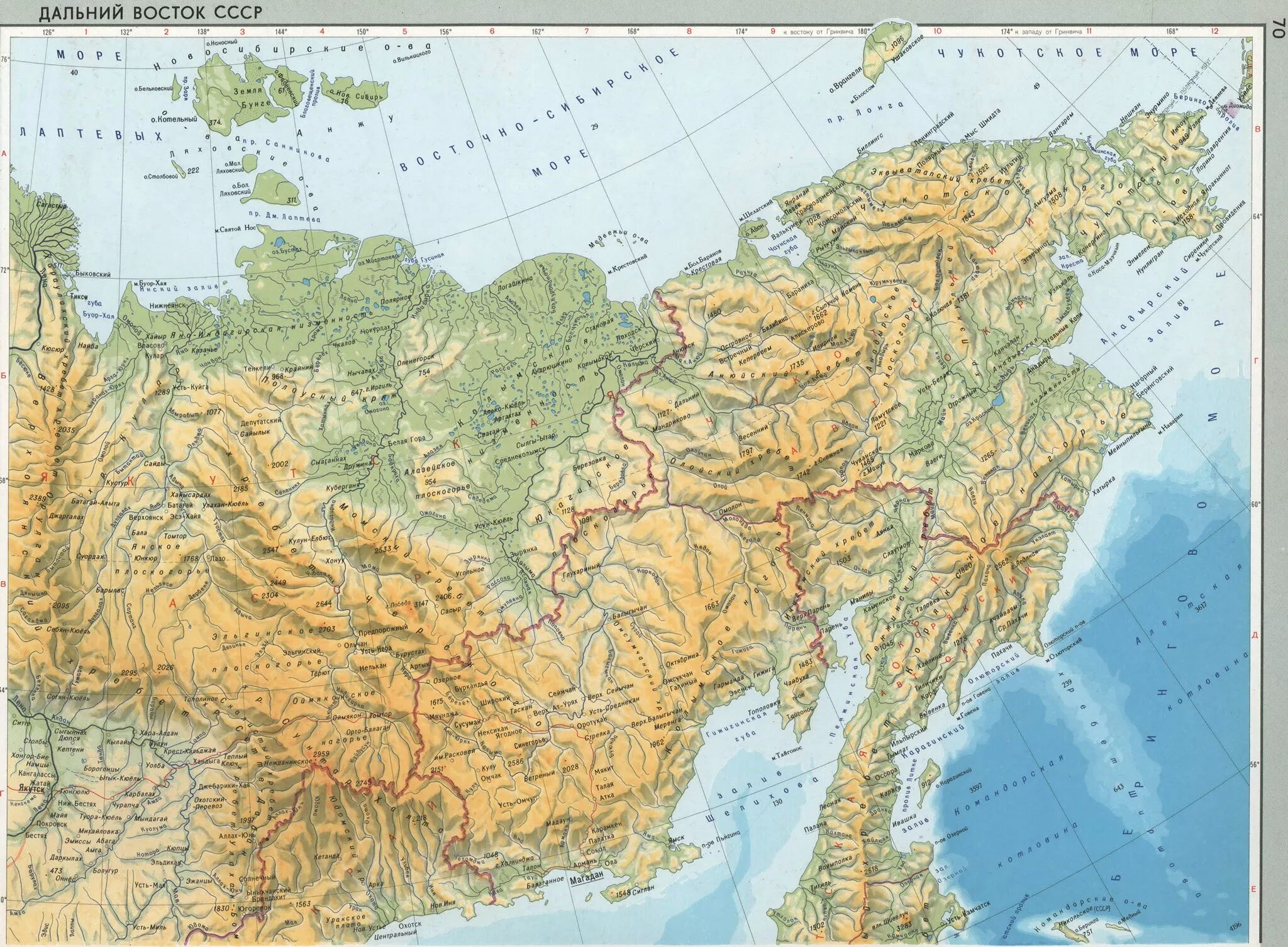 Дальний Восток на карте России физическая карта. Рельеф дальнего Востока России карта. Физическая карта дальнего Востока России. Географическая карта дальнего Востока.