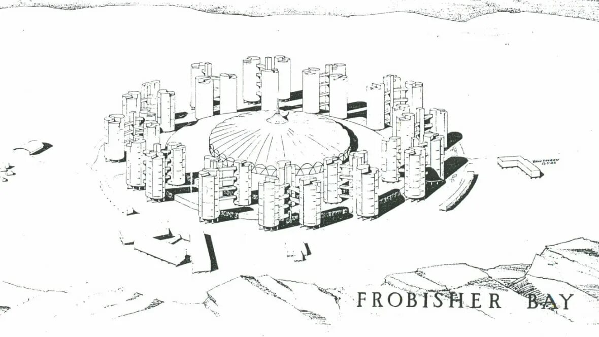 Арктический город проекты советские. Frobisher-Bay проект. Советская архитектура Казахстана. Автор крымского моста кроссворд