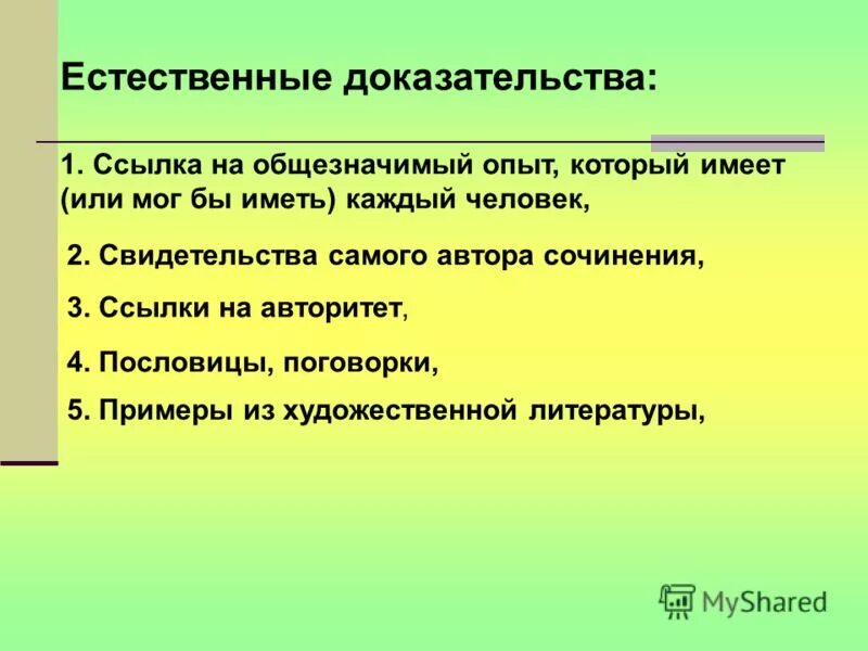 естественно доказывать