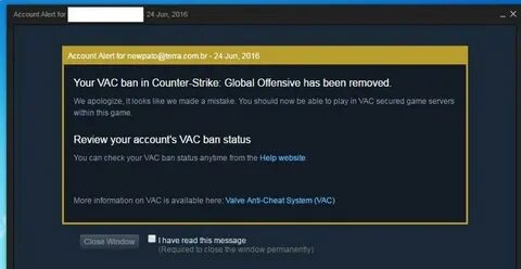 Забанен vac