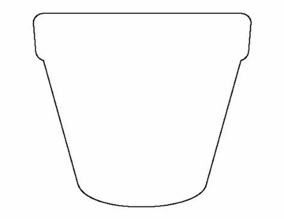 Ваза для вырезания из бумаги распечатать. Трафарет горшок для цветов. Цветочный горшок раскраска. Трафарет вазы для цветов. Трафарет горшочка для цветов.