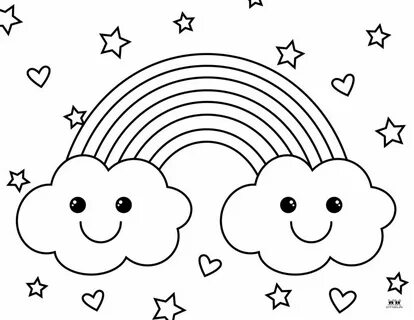 Rainbow Coloring Pages - Free Printable Pages