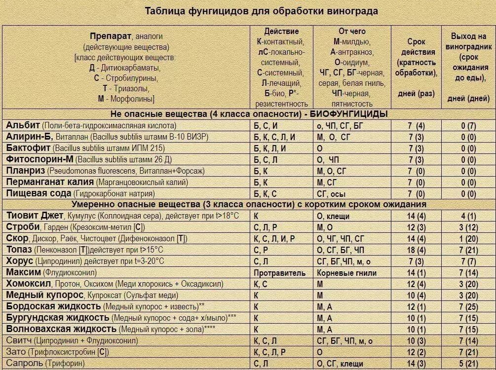 При какой температуре действует хорус. Таблица инсектицидов+фунгицидов для виноградника. Фунгициды для винограда таблица. Таблица фунгицидов для обработки винограда. Таблица совместимости фунгицидов для винограда.