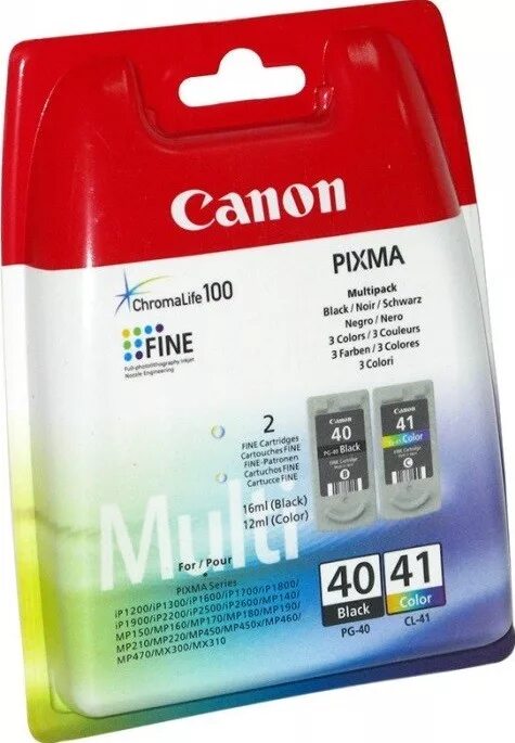 Dns картридж для принтера. Картридж Canon PG-40. Картридж Canon PIXMA CL 41. Canon картриджи 40 и CL 41. Canon CL-41 Color.
