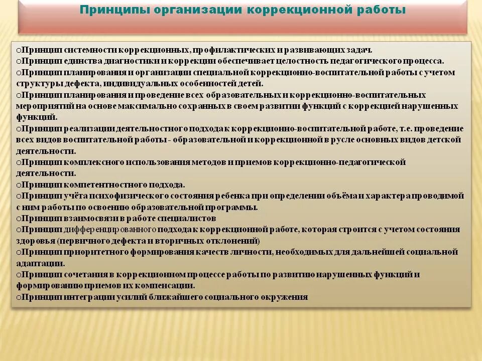 Формы и методы коррекционной работы. Принципы организации коррекционной работы. методы и принципы коррекционной работы. основные теории коррекционной работы. основные положения коррекционной работы.
