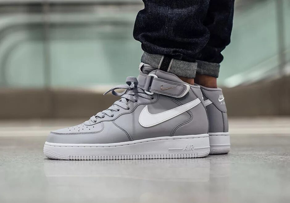 Nike Air Force 1 High Grey. Nike Air Force 1 Mid Wolf Grey. Nike Air Force 1 Grey Grey. Nike Air Force 1 High Black Grey.