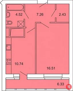 Продам долю в 1 комнатной квартире