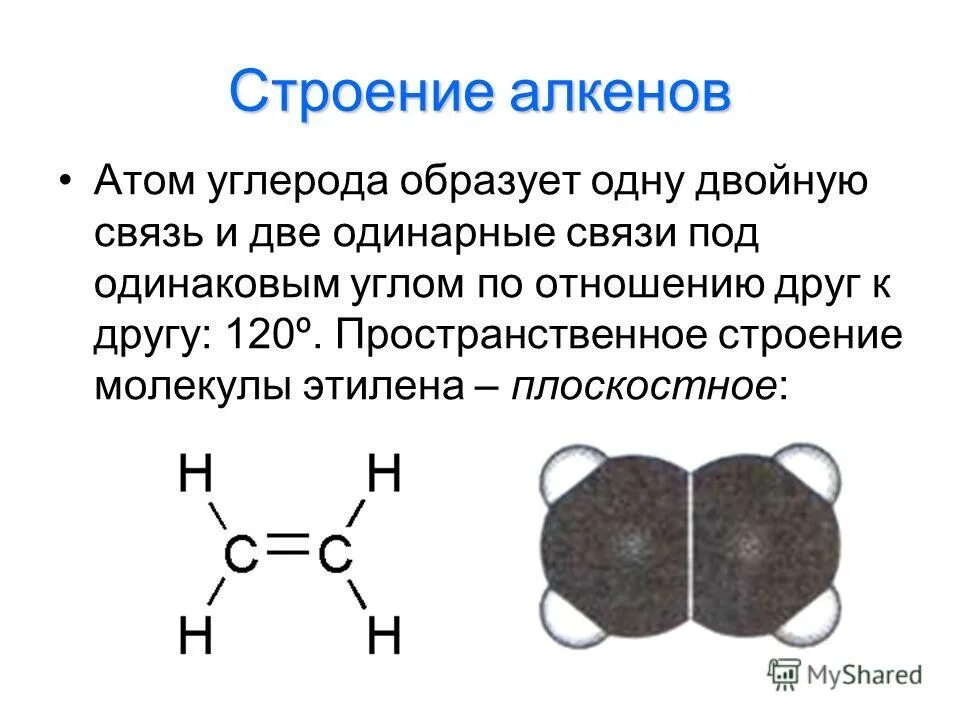 Особенности строения молекул алкенов. Строение алкенов кратко. Строение молекул алкенов кратко. Пространственное строение алкенов. В этилене связи углерод углерод