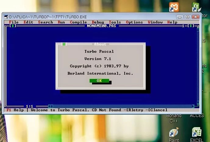 Pascal windows 7. Turbo pascal. паскаль виндовс. turbo pascal 7. turbo pascal 7.0.