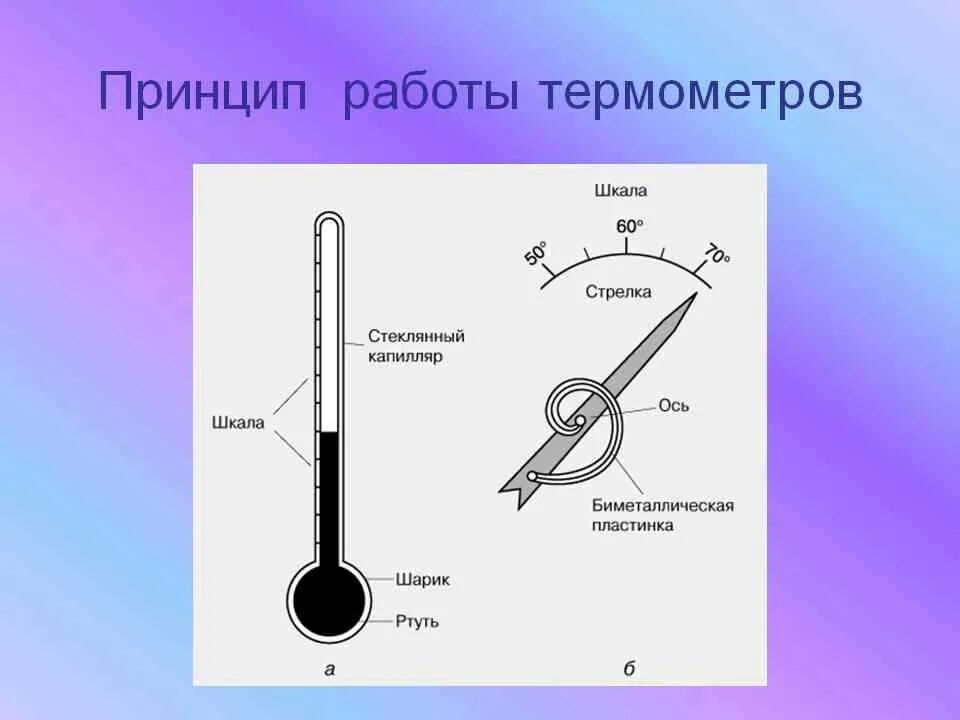 Термометр принцип действия прибора